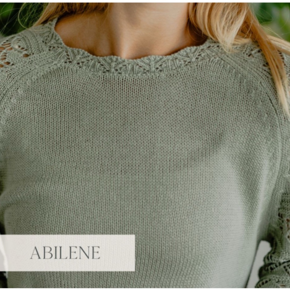 Neuflora Abilene sweater | 100% Cotton Sage Green Sweater